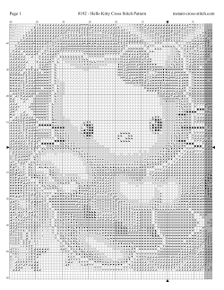 8192 - Hello Kitty Cross Stitch Pattern instant-cross-stitch.com Page 1