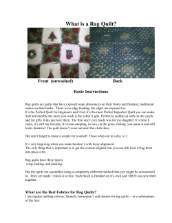 What is a Rag Quilt? Front (unwashed) Back Basic Instructions