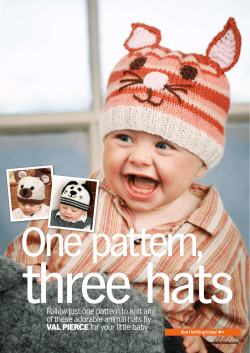 three hats One pattern, Follow just one pattern to knit any