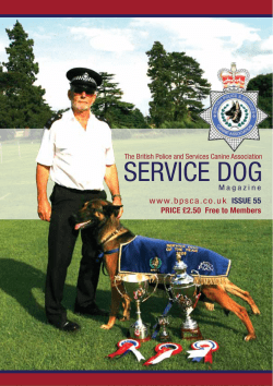 SERVICE DOG ISSUE 55 PRICE £2.50  Free to Members