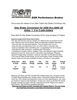 Disc Brake Conversion for 5200 thru 6000 LB
