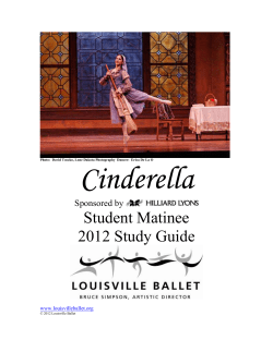 Cinderella  Student Matinee 2012 Study Guide