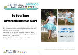 So Sew Easy Gathered Summer Skirt