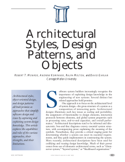 S Architectural Styles, Design Patterns, and