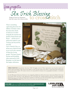 An Irish Blessing to cross stitch