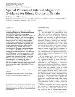 Spatial Patterns of Internal Migration: Evidence for Ethnic Groups in Britain