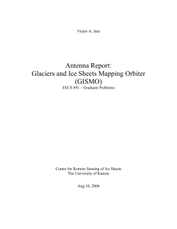 Antenna Report: Glaciers and Ice Sheets Mapping Orbiter (GISMO)