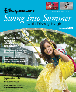 Swing Into Summer with Disney Magic 2014 Discover the