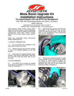 Miata Boost Upgrade Kit Installation Instructions