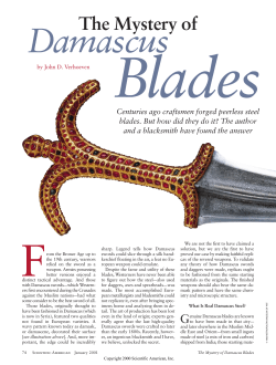 Blades Damascus The Mystery of