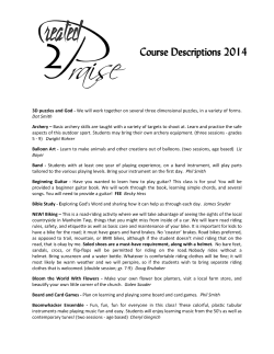 Course Descriptions 2014