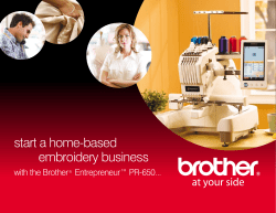 start a home-based embroidery business with the Brother