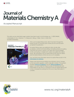 Materials Chemistry A Journal of Accepted Manuscript