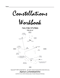 Constellations Workbook THE STARS OF SPRING