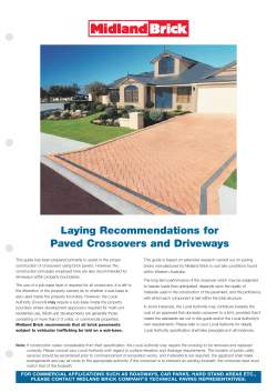 Laying Recommendations for Paved Crossovers and Driveways