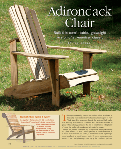 Adirondack Chair T Build this comfortable, lightweight