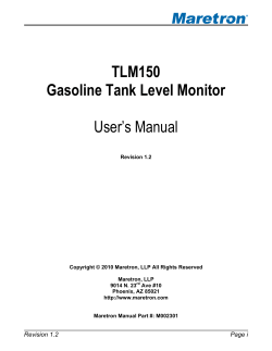 TLM150 Gasoline Tank Level Monitor  User’s Manual