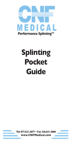 Splinting Pocket Guide Performance Splinting