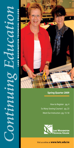 Spring Quarter 2009 How to Register   pg. 4