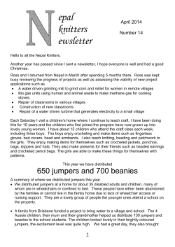 epal knitters ewsletter April 2014