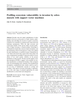 Profiling ecosystem vulnerability to invasion by zebra ORIGINAL PAPER