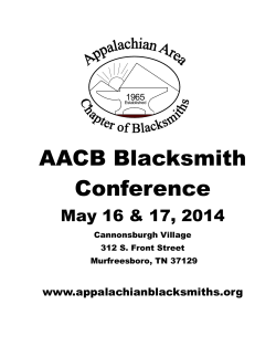 AACB Blacksmith Conference May 16 &amp; 17, 2014