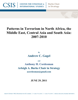 Patterns in Terrorism in North Africa, the 2007-2010