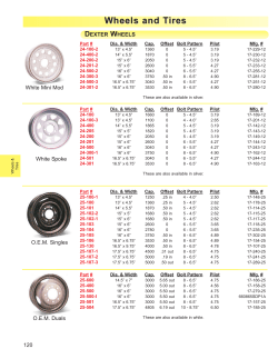 Wheels and T ires Part # 24-100-2