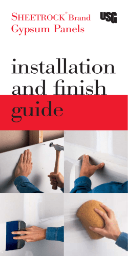 installation and finish guide S