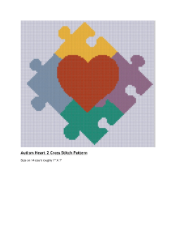 Autism Heart 2 Cross Stitch Pattern