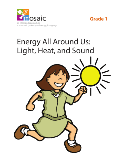 Energy All Around Us: Light, Heat, and Sound Grade 1