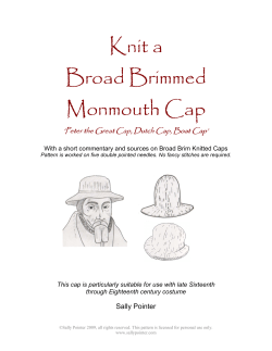 Knit a Broad Brimmed Monmouth Cap