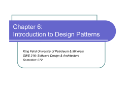 Chapter 6: Introduction to Design Patterns