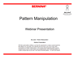 Pattern Manipulation Webinar Presentation