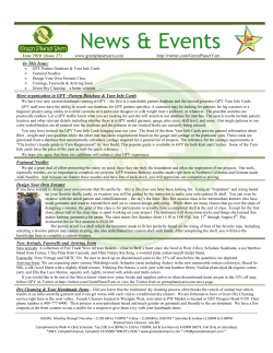 News &amp; Events  June 2010  (Issue 27) www.greenplanetyarn.com
