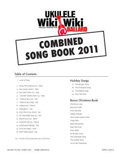 COMBINED 11 SONG BOOK 20 Table of Contents -