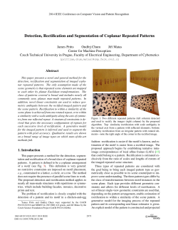 Detection, Rectiﬁcation and Segmentation of Coplanar Repeated Patterns