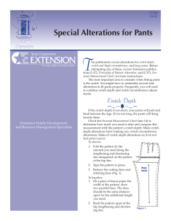 T Special Alterations for Pants Pattern Alteration
