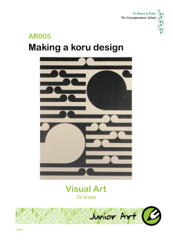 Making a koru design Junior Art Visual Art AR005
