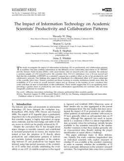 MANAGEMENT SCIENCE inf orms