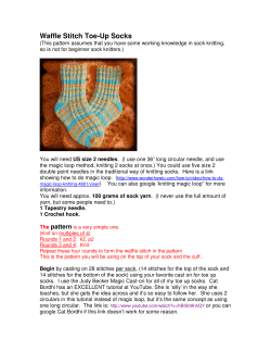 Waffle Stitch Toe-Up Socks