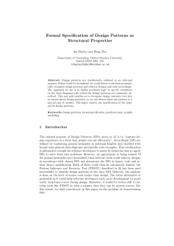 Formal Specification of Design Patterns as Structural Properties