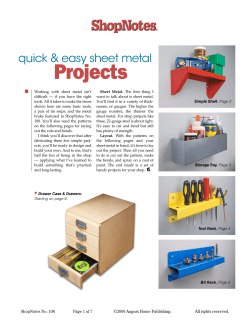 Projects quick &amp; easy sheet metal