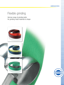 Flexible grinding Hermes range of grinding belts