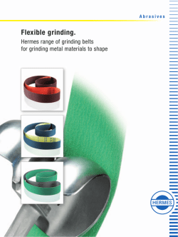 Flexible grinding. Hermes range of grinding belts