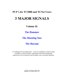 3 MAJOR SIGNALS  PCF’s for TC2000 and TCNet Users Volume II: