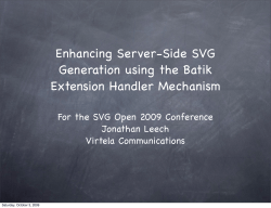 Enhancing Server-Side SVG Generation using the Batik Extension Handler Mechanism