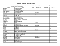 Longmont Quilt Guild Library Title Database