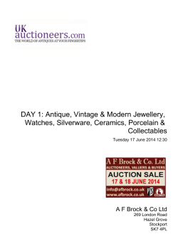 DAY 1: Antique, Vintage &amp; Modern Jewellery, Collectables