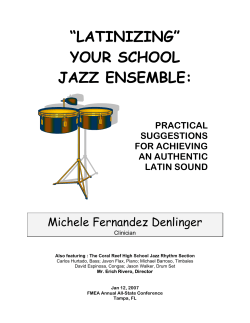 “LATINIZING” YOUR SCHOOL JAZZ ENSEMBLE: Michele Fernandez Denlinger